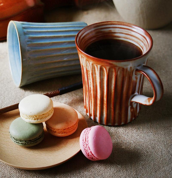 Cappuccino Coffee Mug, Handmade Pottery Coffee Cup, Large Capacity Coffee Cup, Large Tea Cup-Silvia Home Craft