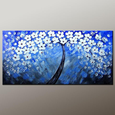 Flower Art, Acrylic Painting, Heavy Texture Painting, Abstract Art Painting, Canvas Wall Art, Bedroom Wall Art, Canvas Art, Modern Art, Contemporary Art-Silvia Home Craft