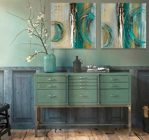 Dining Room Wall Art, Wall Art, Wall Hanging, Canvas Painting, Abstract Art Painting, Modern Art, Hand Painted Art-Silvia Home Craft