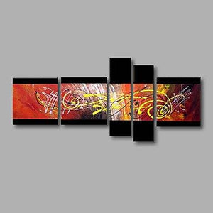Canvas Painting, Group Painting, Large Wall Art, Abstract Painting, Huge Wall Art, Acrylic Art, Abstract Art, 5 Piece Wall Painting-Silvia Home Craft