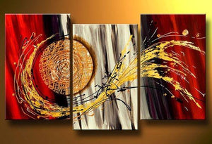 3 Piece Wall Art Painting, Modern Abstract Painting, Canvas Painting for Living Room, Modern Wall Art Paintings, Large Painting for Sale-Silvia Home Craft
