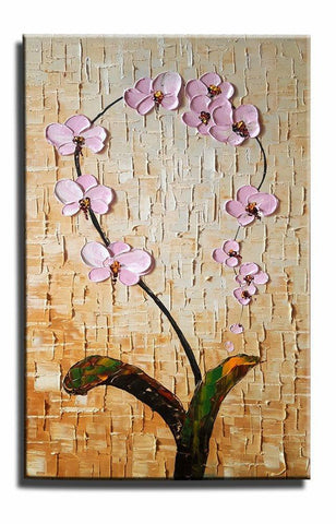 Canvas Painting, Heavy Texture Painting, Wall Art, Kitchen Wall Art, Flower Painting, Canvas Wall Art-Silvia Home Craft