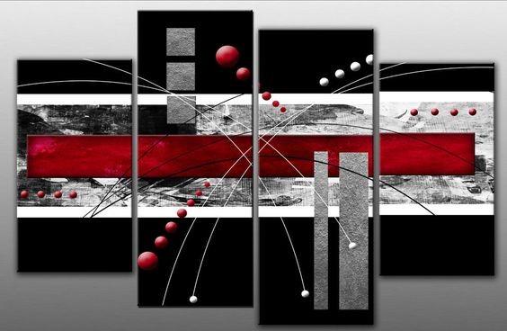 Bedroom Wall Art, Extra Large Wall Art, Black Abstract Art, Large Painting, Modern Art, Painting for Sale-Silvia Home Craft