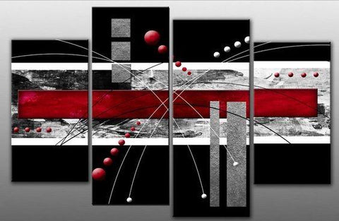 Bedroom Wall Art, Extra Large Wall Art, Black Abstract Art, Large Painting, Modern Art, Painting for Sale-Silvia Home Craft