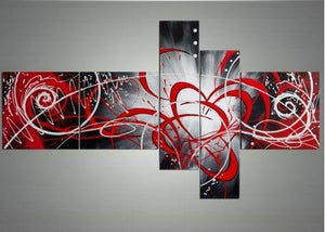 Hand Painted Canvas Art, Multiple Canvas Painting, Living Room Modern Painting, Abstract Painting on Canvas, Huge Wall Art Paintings-Silvia Home Craft