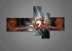 Huge Wall Art, Acrylic Art, Abstract Art, 5 Piece Wall Painting, Hand Painted Art, Group Painting, Canvas Painting, Large Wall Art, Abstract Painting-Silvia Home Craft