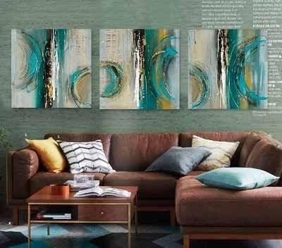 Large Oil Abstract Painting, XL Modern Wall Art Piece, Contemporary Art Set Decor