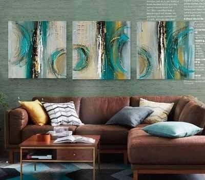 Simple Abstract Art Paintings, Large Acrylic Painting for Living Room, Modern Wall Art Paintings, 3 Piece Paintings-Silvia Home Craft