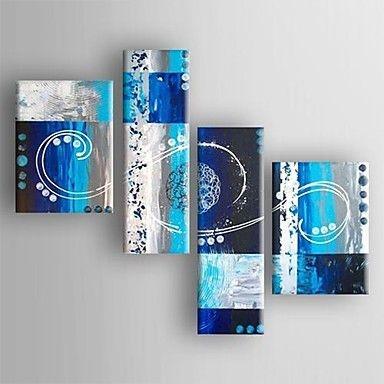 Extra Large Painting, Living Room Wall Art, Abstract Art Set, 4 Piece Abstract Painting, Modern Art, Contemporary Art-Silvia Home Craft
