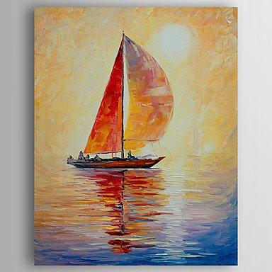 Canvas Painting, Sail Boat Painting, Kitchen Art Decor, Abstract Art, Canvas Wall Art, Art on Canvas-Silvia Home Craft