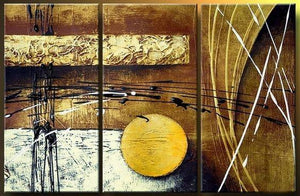 Large Painting, Abtract Art, Bedroom Wall Art, Canvas Painting, Abstract Art, Contemporary Art, 3 Piece Canvas Art-Silvia Home Craft