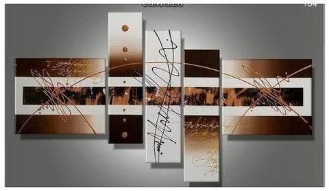 Large Wall Art, Abstract Painting, Canvas Art Painting, Huge Wall Art, Acrylic Art, 5 Piece Wall Painting, Hand Painted Art, Group Painting-Silvia Home Craft