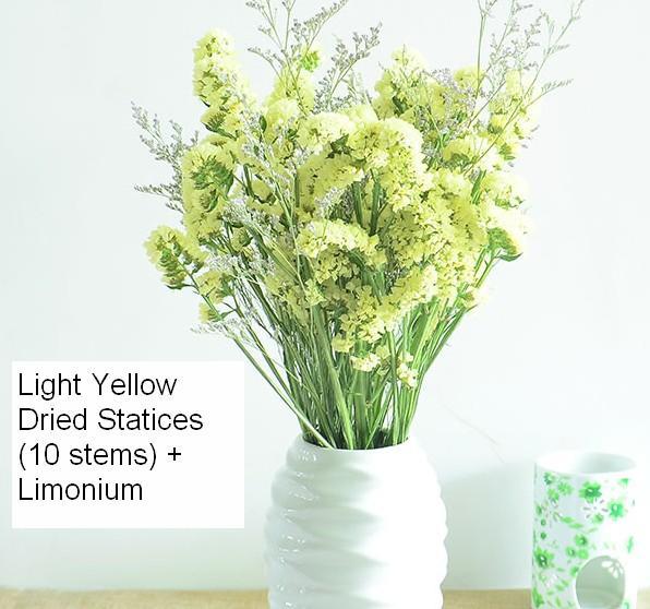 A Bunch Dried Statices Flowers with Limoniums, Dried Flowers, Flower Bunches, Dried Floral-Silvia Home Craft