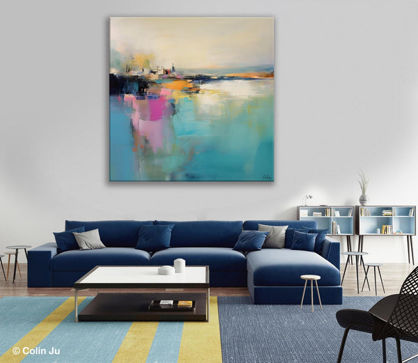 Large Paintings for Living Room, Modern Wall Art Paintings, Large Original Art, Buy Wall Art Online, Contemporary Acrylic Painting on Canvas-Silvia Home Craft