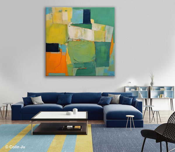 Large Wall Art Painting for Bedroom, Oversized Abstract Wall Art Paintings, Original Canvas Artwork, Contemporary Acrylic Painting on Canvas-Silvia Home Craft