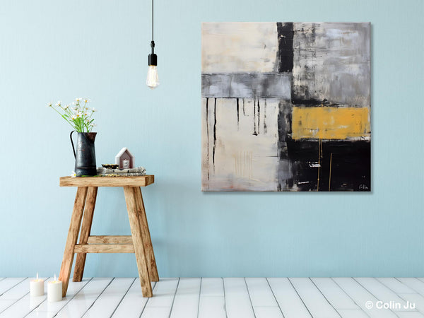 Extra Large Original Artwork, Large Paintings for Bedroom, Abstract Landscape Painting on Canvas, Oversized Contemporary Wall Art Paintings-Silvia Home Craft