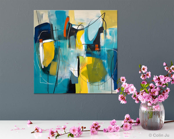 Acrylic Painting for Living Room, Contemporary Abstract Artwork, Extra Large Wall Art Paintings, Original Modern Artwork on Canvas-Silvia Home Craft