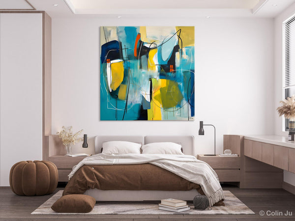 Acrylic Painting for Living Room, Contemporary Abstract Artwork, Extra Large Wall Art Paintings, Original Modern Artwork on Canvas-Silvia Home Craft