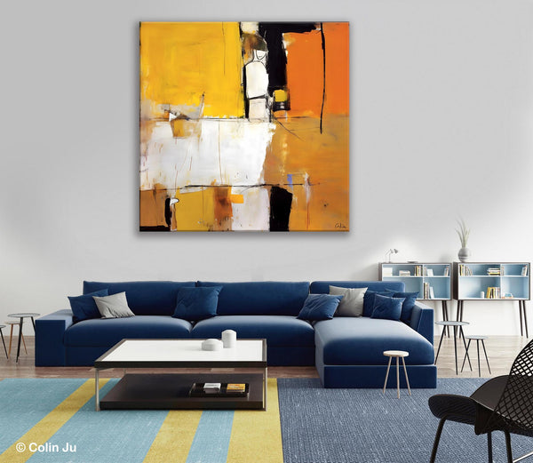 Oversized Modern Abstract Wall Paintings, Large Wall Art Painting for Bedroom, Original Canvas Art, Contemporary Acrylic Painting on Canvas-Silvia Home Craft