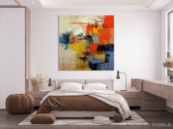 Abstract Wall Paintings, Contemporary Wall Art Paintings, Extra Large Paintings for Dining Room, Hand Painted Canvas Art, Original Artowrk-Silvia Home Craft