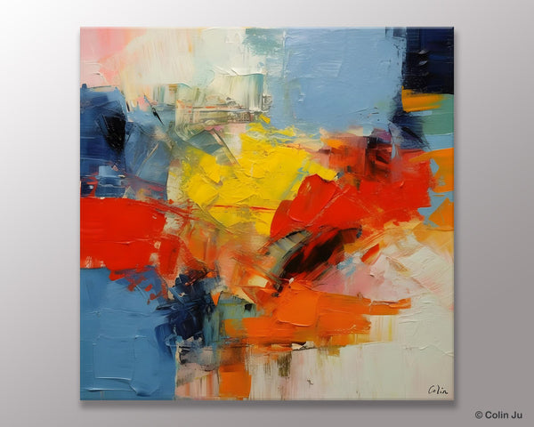 Abstract Canvas Art for Living Room, Extra Large Abstract Paintings for Dining Room, Original Modern Acrylic Art, Modern Canvas Paintings-Silvia Home Craft