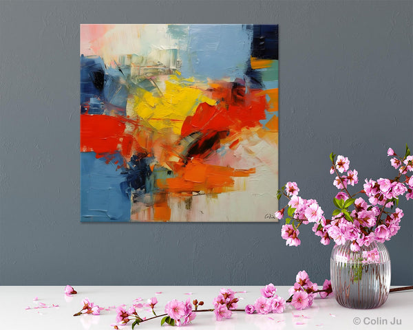 Abstract Canvas Art for Living Room, Extra Large Abstract Paintings for Dining Room, Original Modern Acrylic Art, Modern Canvas Paintings-Silvia Home Craft