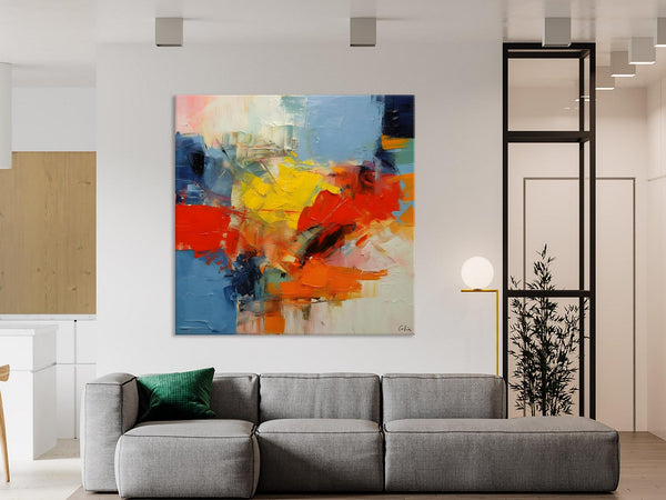 Abstract Canvas Art for Living Room, Extra Large Abstract Paintings for Dining Room, Original Modern Acrylic Art, Modern Canvas Paintings-Silvia Home Craft