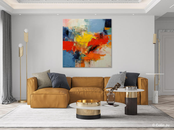 Abstract Canvas Art for Living Room, Extra Large Abstract Paintings for Dining Room, Original Modern Acrylic Art, Modern Canvas Paintings-Silvia Home Craft