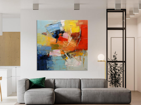 Oversized Canvas Paintings, Huge Wall Art Ideas for Living Room, Contemporary Acrylic Art, Original Abstract Art, Hand Painted Canvas Art-Silvia Home Craft