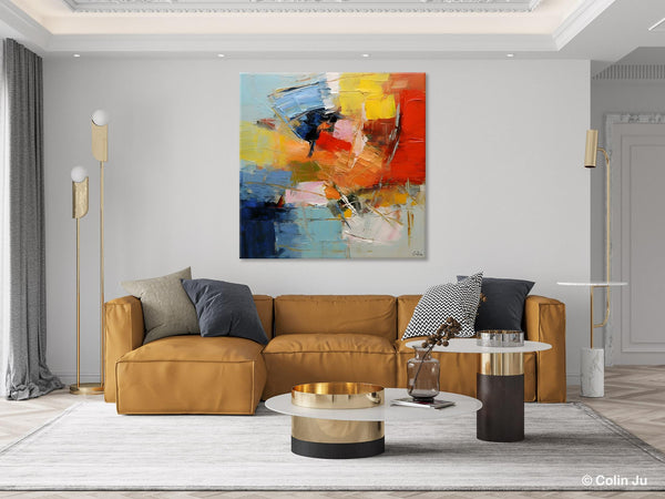 Oversized Canvas Paintings, Huge Wall Art Ideas for Living Room, Contemporary Acrylic Art, Original Abstract Art, Hand Painted Canvas Art-Silvia Home Craft