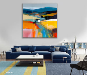 Contemporary Abstract Artwork, Acrylic Painting for Living Room, Oversized Wall Art Paintings, Original Modern Artwork on Canvas-Silvia Home Craft