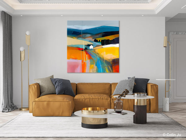 Contemporary Abstract Artwork, Acrylic Painting for Living Room, Oversized Wall Art Paintings, Original Modern Artwork on Canvas-Silvia Home Craft