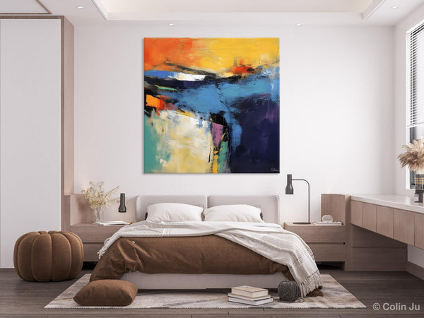 Large Wall Art Painting for Bedroom, Oversized Modern Abstract Wall Paintings, Original Canvas Art, Contemporary Acrylic Painting on Canvas-Silvia Home Craft