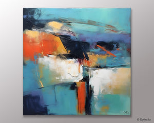Modern Wall Art Paintings, Canvas Paintings for Bedroom, Buy Wall Art Online, Contemporary Acrylic Painting on Canvas, Large Original Art-Silvia Home Craft