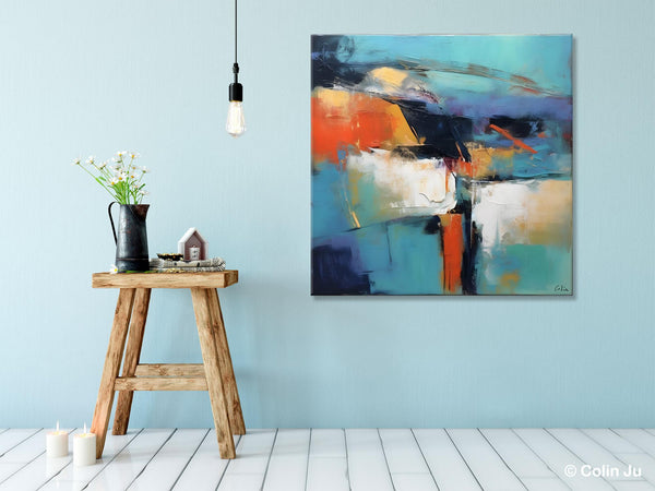 Modern Wall Art Paintings, Canvas Paintings for Bedroom, Buy Wall Art Online, Contemporary Acrylic Painting on Canvas, Large Original Art-Silvia Home Craft