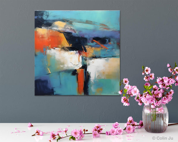 Modern Wall Art Paintings, Canvas Paintings for Bedroom, Buy Wall Art Online, Contemporary Acrylic Painting on Canvas, Large Original Art-Silvia Home Craft