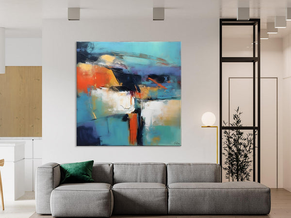 Modern Wall Art Paintings, Canvas Paintings for Bedroom, Buy Wall Art Online, Contemporary Acrylic Painting on Canvas, Large Original Art-Silvia Home Craft