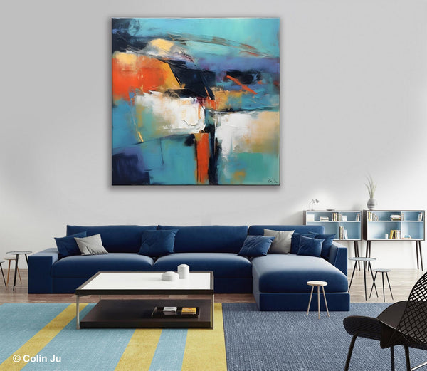 Modern Wall Art Paintings, Canvas Paintings for Bedroom, Buy Wall Art Online, Contemporary Acrylic Painting on Canvas, Large Original Art-Silvia Home Craft