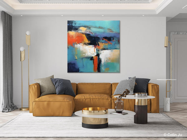 Modern Wall Art Paintings, Canvas Paintings for Bedroom, Buy Wall Art Online, Contemporary Acrylic Painting on Canvas, Large Original Art-Silvia Home Craft