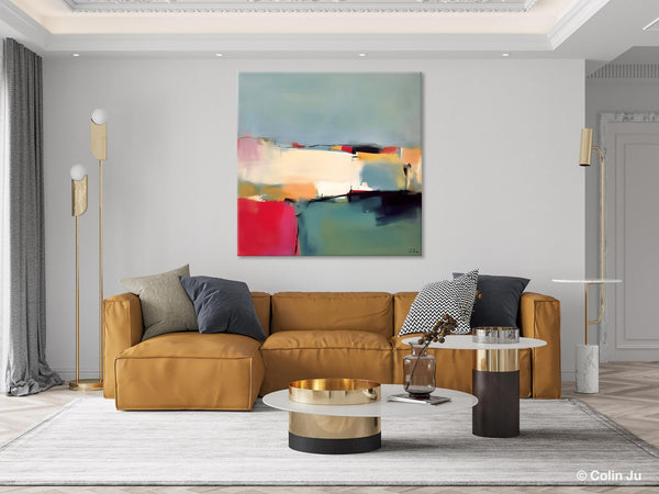 Contemporary Abstract Artwork, Acrylic Painting for Living Room, Oversized Wall Art Paintings, Original Modern Paintings on Canvas-Silvia Home Craft