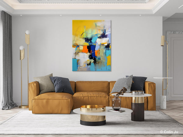 Contemporary Abstract Art, Bedroom Canvas Art Ideas, Large Painting for Sale, Buy Large Paintings Online, Original Modern Abstract Art-Silvia Home Craft