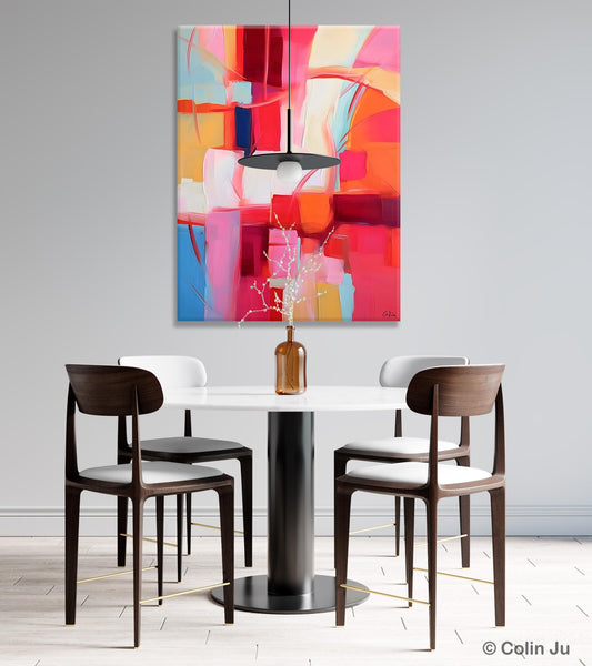 Hand Painted Wall Painting, Abstract Acrylic Painting for Bedroom, Original Modern Abstract Art, Extra Large Painting Ideas for Bedroom-Silvia Home Craft