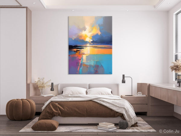Landscape Canvas Painting, Abstract Landscape Painting, Original Landscape Art, Canvas Painting for Bedroom, Large Wall Art Paintings for Living Room-Silvia Home Craft