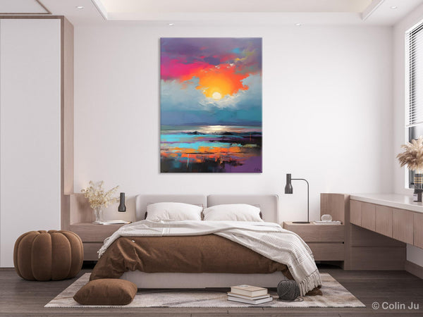 Original Hand Painted Oil Paintings, Canvas Paintings Behind Sofa, Contemporary Canvas Wall Art, Abstract Paintings for Bedroom, Buy Paintings Online-Silvia Home Craft