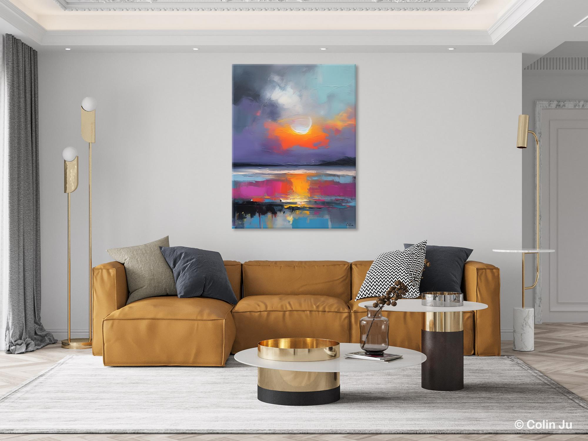 Contemporary Canvas Wall Art, Abstract Paintings for Bedroom, Original Hand Painted Oil Paintings, Canvas Paintings Behind Sofa, Buy Paintings Online-Silvia Home Craft