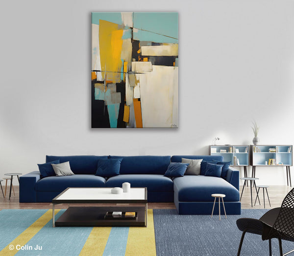 Large Paintings for Living Room, Hand Painted Acrylic Painting, Bedroom Wall Art Paintings, Original Modern Contemporary Art, Abstract Paintings for Dining Room-Silvia Home Craft