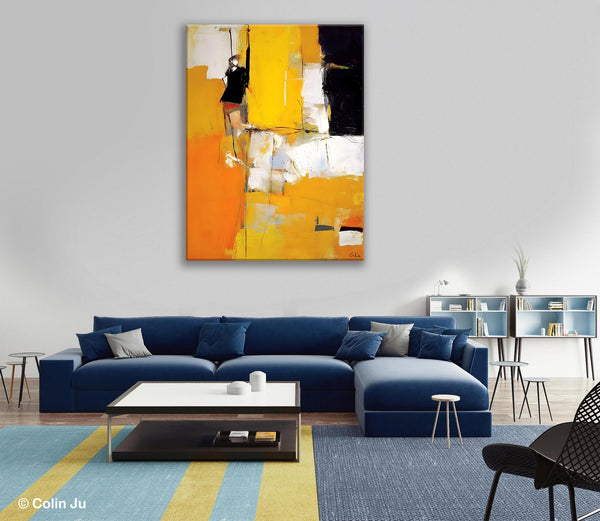 Oversized Canvas Wall Art Paintings, Contemporary Acrylic Painting on Canvas, Original Modern Artwork, Large Abstract Painting for Bedroom-Silvia Home Craft