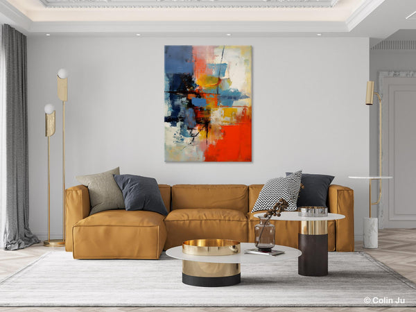 Simple Painting Ideas for Living Room, Acrylic Painting on Canvas, Original Hand Painted Art, Buy Paintings Online, Oversized Canvas Paintings-Silvia Home Craft