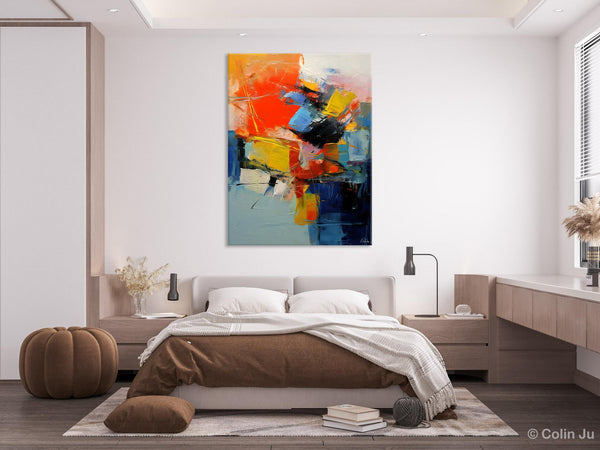 Large Canvas Art Ideas, Large Painting for Living Room, Original Contemporary Acrylic Art Painting, Buy Large Paintings Online, Simple Modern Art-Silvia Home Craft