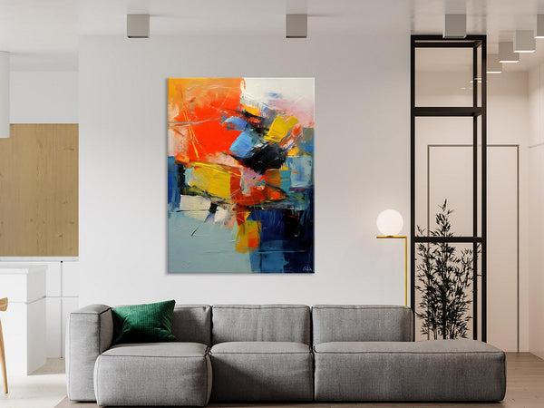 Large Canvas Art Ideas, Large Painting for Living Room, Original Contemporary Acrylic Art Painting, Buy Large Paintings Online, Simple Modern Art-Silvia Home Craft